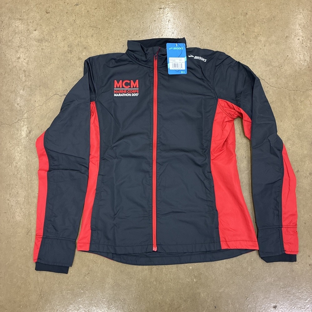 Brooks Windbreaker Jacket Women's M Full Zip Marine Corps Marathon MCM Run 2016